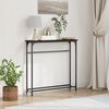 vidaXL Konsolentisch mit Regal Schwarz Eichen-Optik 75 x 19,5 x 75 cm