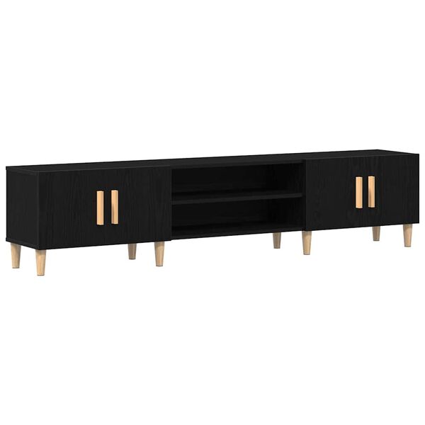 vidaXL TV-Schr&auml;nk Schwarz Eichen-Optik 180 x 31,5 x 40 cm