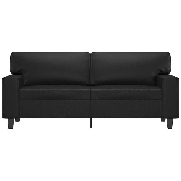 vidaXL 2-Sitzer-Sofa Schwarz 140 cm Kunstleder