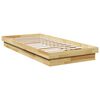 vidaXL Massivholzbett ohne Matratze 90x200 cm Eichenholz