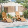 vidaXL Adirondack-Stuhl 2 pcs Braun 137 x 77 x 95 cm Massivholz Teak
