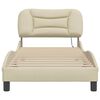 vidaXL Bettgestell ohne Matratze "Hvar" Creme 90x190 cm Stoff