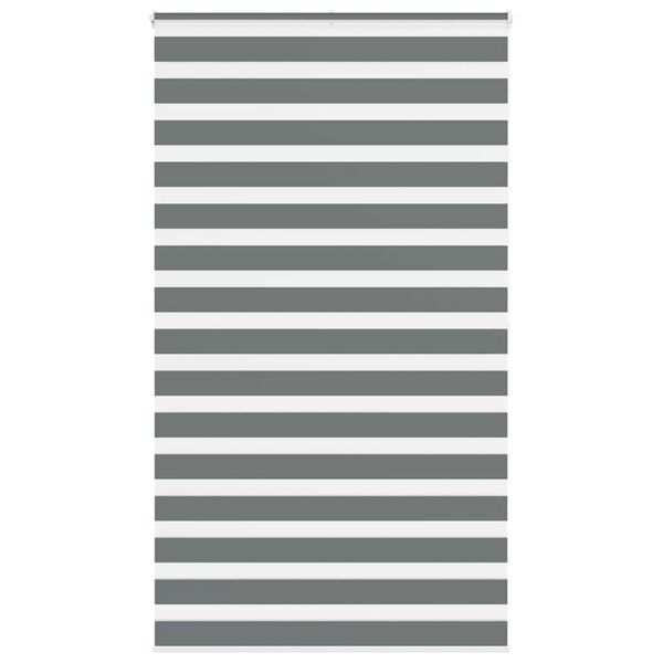 vidaXL Doppelrollo Dunkelgrau 130x200 cm Stoffbreite 125,9 cm Polyester