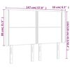 vidaXL Kopfteil mit Ohren Dunkelbraun 147x16x118/128 cm Stoff