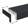 vidaXL Fensterbank Anthrazit mit Holzmaserung 80 x 10 x 4,5 cm PVC