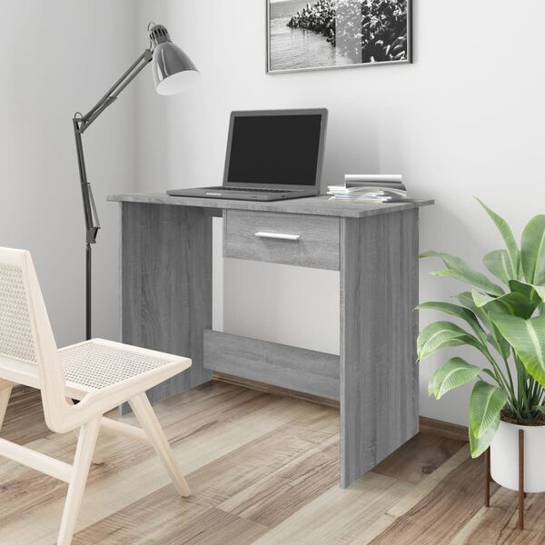 vidaXL Schreibtisch Grau Sonoma 100x50x76 cm Holzwerkstoff