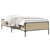 vidaXL Bettrahmen Sonoma-Eiche 80 x 200 cm Holzwerkstoff