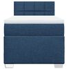 vidaXL Boxspringbett mit Matratze Blau 90x200 cm Stoff