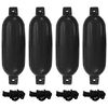 vidaXL Bootsfender 4 Stk. Schwarz &Oslash; 16x58 cm PVC
