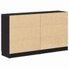 vidaXL Sideboard Schwarz Eichen-Optik 180 x 30 x 70 cm Holzwerkstoff