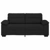 vidaXL 2-Sitzer-Sofa Schwarz 140 cm Stoff