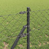 vidaXL Zaunpfosten Grau 25 x 0,4 m (60 x 60 mm Maschen) Stahl und PVC