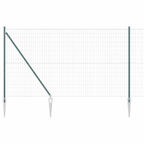 vidaXL Zaun mit Pfosten Gr&uuml;n 1,6 x 10 m Stahl und PVC