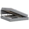 vidaXL LED-Speicherbett mit Matratze Hellgrau 140 x 190 cm Stoff
