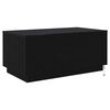 vidaXL Couchtisch mit LED-Leuchten Schwarz Eichen-Optik 90x50x40 cm