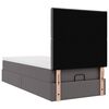 vidaXL Ottoman-Bett mit Matratze & LEDs Grau 80x200 cm Kunstleder
