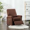 vidaXL Massagesessel Braun Stoff