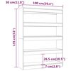 vidaXL B&uuml;cherregal/Raumteiler R&auml;uchereiche 100x30x135 cm