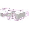 vidaXL Garten-Sofa-Set mit Kissen 11 pcs Beige Poly Rattan