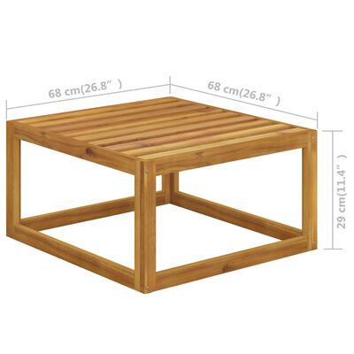 vidaXL 12-tlg. Garten-Lounge-Set mit Auflagen Creme Massivholz Akazie