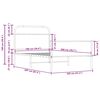 vidaXL Bettgestell ohne Matratze 100x200 cm Sonoma-Eiche Holzwerkstoff