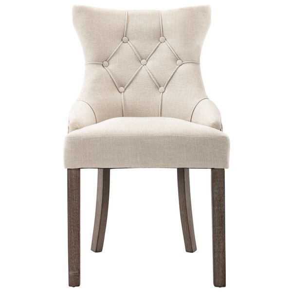 vidaXL Esszimmerst&uuml;hle 6 Stk. Beige Stoff