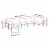 vidaXL Gartensofa-set mit Kissen 7 pcs Schwarz Stahl