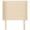 vidaXL Kopfteil mit Ohren Creme 83x16x118/128 cm Stoff