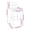 vidaXL Barhocker 2 Stk. Creme Samt