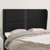 vidaXL Kopfteil mit Ohren Schwarz 147x23x118/128 cm Kunstleder