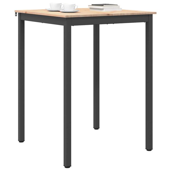 vidaXL Bartisch Natur 110 x 55 x 105 cm Massives Kiefernholz