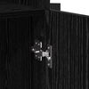 vidaXL Highboard Schwarz Eichen-Optik 80 x 42,5 x 185 cm Holzwerkstoff