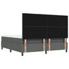 vidaXL Boxspringbett mit Matratze Dunkelgrau 180 x 200 cm Stoff