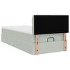 vidaXL Ottoman-Bett mit Matratze Hellgrau 80x200 cm Samt
