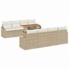 vidaXL Garten-Sofa-Set 9 stk. Beige Poly Rattan