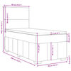 vidaXL Boxspringbett mit Matratze Taupe 90x200 cm Stoff
