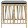 vidaXL Gartenhocker Kissen 4Stk. Beigemischung 41x41x36 cm Poly Rattan