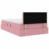 vidaXL Aufbewahrungsbett mit Matratze Rosa 120 x 200 cm Samt