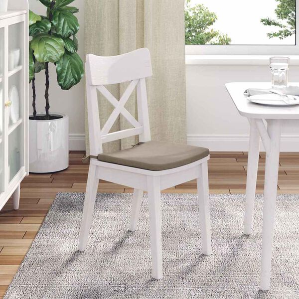 vidaXL Sitzkissen 4 pcs Taupe 40 x 40 x 3 cm Mikrofaserstoff