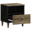 vidaXL Nachttisch Hellgrau 40x33x46 cm Massivholz Mango