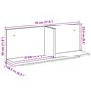 vidaXL Wandschrank 70x16,5x30 cm Wei&szlig; Holzwerkstoff