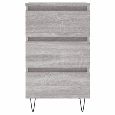 vidaXL Nachttische 2 Stk. Grau Sonoma 40x35x69 cm Holzwerkstoff