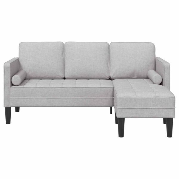 vidaXL Sofa Set mit Kissen Wolkengrau 173 x 131 x 67 cm Polyester
