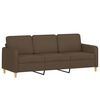vidaXL 3-Sitzer-Sofa mit Kissen Braun 180 cm Stoff