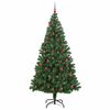 vidaXL K&uuml;nstlicher Weihnachtsbaum mit 300 LEDs mit St&auml;nder Gr&uuml;n 210 cm