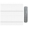 vidaXL Zaun mit Pfosten Silber 0,5 x 100 m Stahl