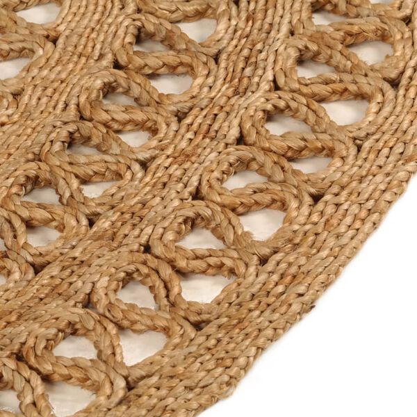 vidaXL Teppich Jute Handgeflochten 120 cm Rund