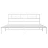 vidaXL Bettgestell mit Kopfteil Metall Wei&szlig; 183x213 cm
