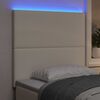 vidaXL LED Kopfteil mit LED-Lichtleisten Creme 100 cm Polyester