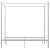 vidaXL Himmelbett Wei&szlig; Metall 140x200 cm
